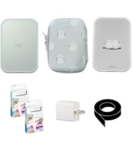Amazon.co.jp: 【4点セット】Canon スマホ専用ミニフォトプリンター